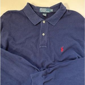 Polo by Ralph Lauren Navy Blue Long Sleeve Polo Shirt